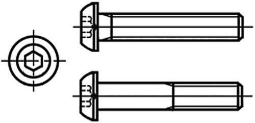 Hex socket button head screws, A2 stainless steel, B3X6/BN1593, B3X8/BN1593, B3X10/BN1593 |EN|