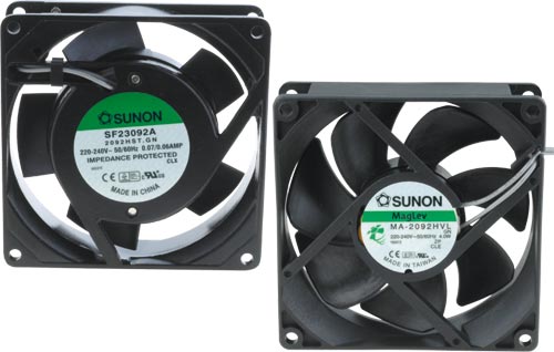 Fan: AC; SUNON, MA2092HVL, SF11592A1092HBT, SF23092A2092HBL, SF23092A2092HBT, SF23092A2092HST |EN|