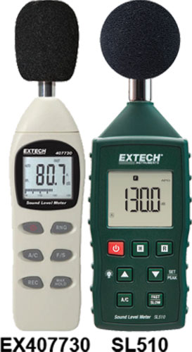 Mesureur: d'intensité de son; LCD; EXTECH, EX407730, EX407730-NIST, SL510, EX407750-NIST |FR|