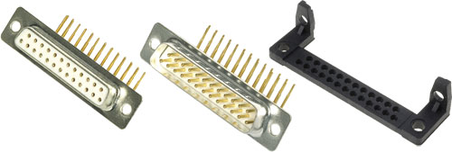 Right angle 9,4 mm standard D-Sub connectors, DH09F, DH09M, DH15F, DH15M, DH25F, DH25M, DH37F |EN|