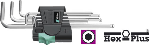 Wrench: hex key - set; Hex Plus; 7pcs.; magnetiser; WERA, WERA.950PKL/7SM |EN|