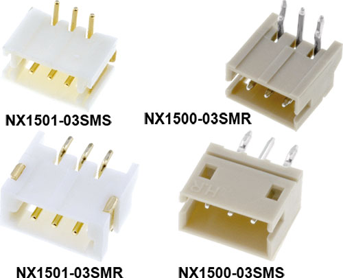 Cable to PCB connector sockets, 1,5mm pitch, NX1500-02SMR, NX1500-02SMS, NX1500-03SMR |EN|
