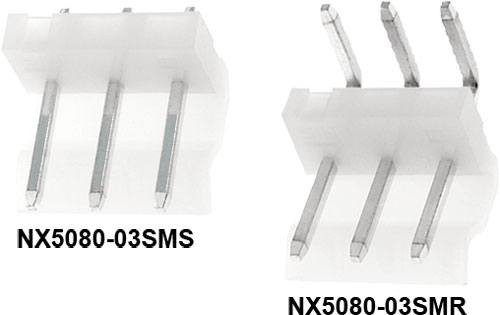Socles de connecteurs fil-PCB dans un raster 5,08 mm, NX5080-02SMS, NX5080-03SMS, NX5080-04SMS |FR|