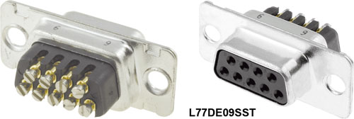 D-Sub connectors with screw terminals, L77DE09SST, L77DA15SST, L717DE09PST, L717DA15PST |EN|