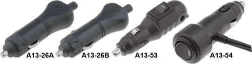 SCI plugs for cigarette lighter socket, A13-26A, A13-26B, A13-53, A13-54, A13-147 |EN|