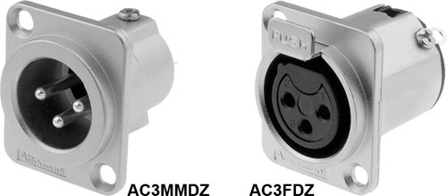 Amphenol professional XLR sockets, AC3FDZ, AC3FDZ-AU, AC3FDZ-AUBULK, AC3FDZB, AC3FDZB-AU |EN|