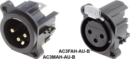 Connector: XLR; THT; socket; AMPHENOL, AC3FAH1-AU-PRE, AC3FAH2-AU-PRE, AC3FAH-AU-PRE |EN|