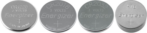 Energizer coin cells, BAT-CR1220/EG, BAT-CR1616/EG, BAT-CR1620/EG, BAT-CR2016/EG |EN|